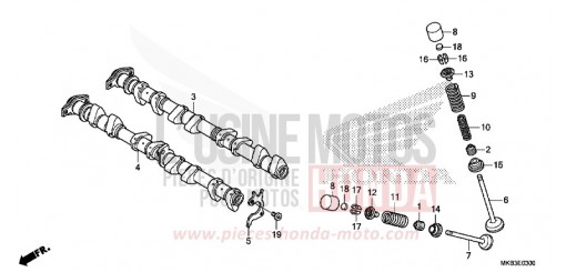 ARBRE A CAMES/SOUPAPE CBR1000SF de 2015